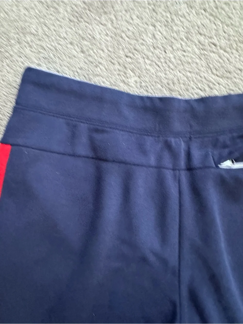 Polo Ralph Lauren Double-Knit Shield Logo Patch Athletic Shorts Mens L Blue USA
